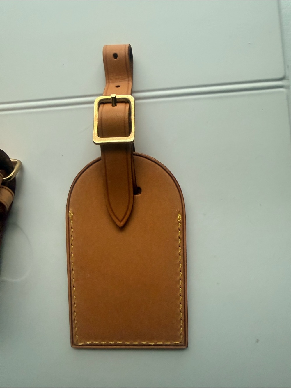 Authentic Louis Vuitton Vachetta Luggage Tag & Poignet Set - Picture 4 of 10